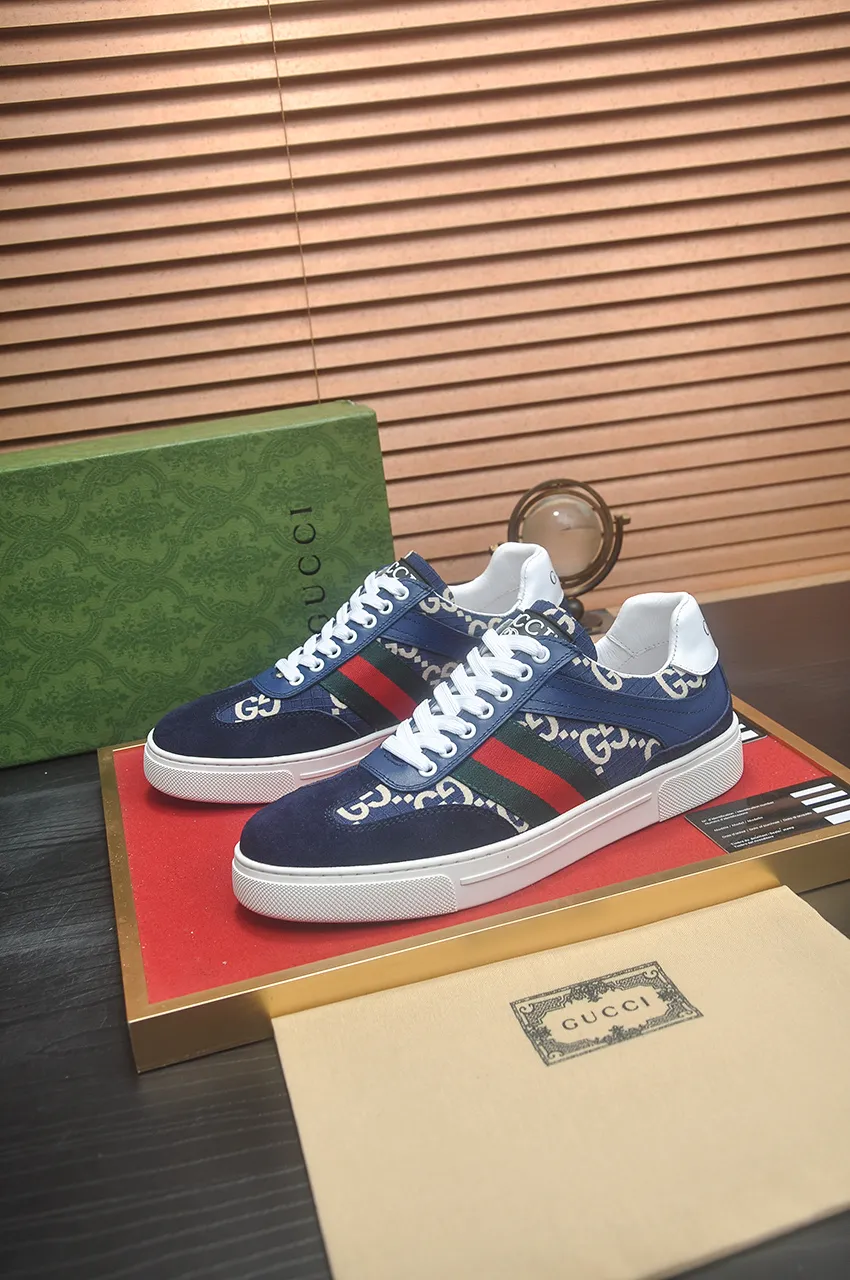 Men's men's shoes💰440💶[GUCCI] official website 1:1 men's sports shoes are now on the market. They are made of original fabric + water-dyed sheepskin lining, plus the official website original 1:1 comfortable outsole. Fashionable and versatile, super comfortable and breathable. Standard shoe size 38/45 (custom-made size 45 is non-refundable)